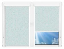 Кассетные рулонные шторы UNI Риано мятный цена. Купить в «Мастерская Жалюзи»